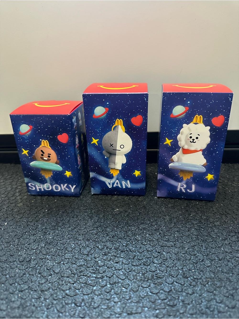 Van, Shooky & RJ BT21 Happy Meal Toys